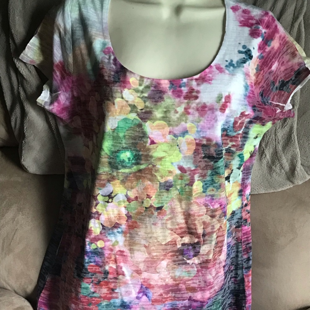 Coldwater Creek floral tee shirt Medium